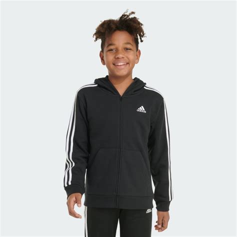 adidas damen-kapuzensweatjacke ess 3s hoody türkis|ESS 3S HOOD CTN JKT .